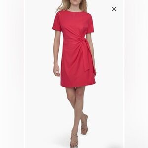 Dkny red lipstick Mini Dress